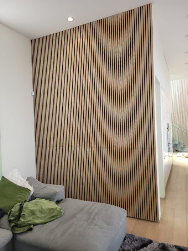 Lusso Natural Oak Decorative Acoustic Slat Wall Panel - 2400mm X 600mm