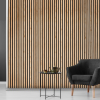 Real Solid Oak Acoustic Slat Wood Panels - Original Oak Wood