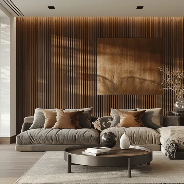 Walnut Slat Tambour 100% Wood Panels - Image 6