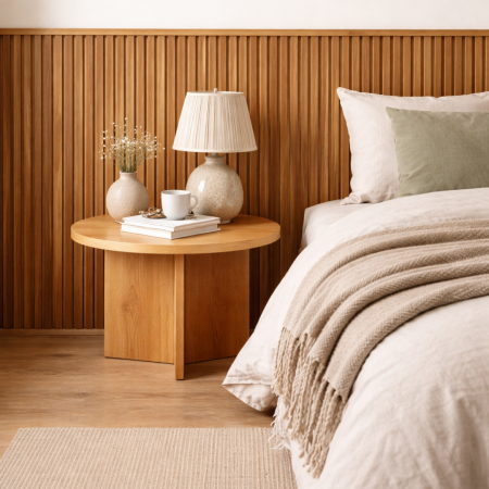 White Oak Acoustic Wood Panel Wall 7.87ft 1 Pack – 100% Real Oak Finish